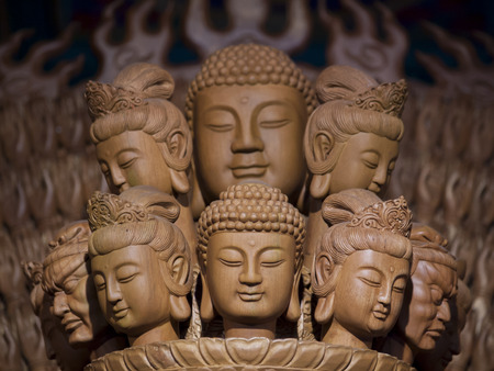 Beautiful chinese temple named Dragon Temple Kammalawat in Nontaburi, Thailandの写真素材
