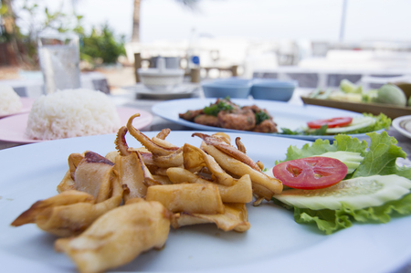 Grilled squidの写真素材