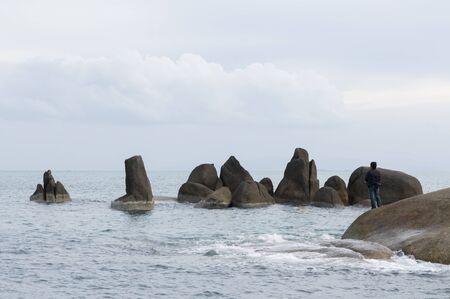 Rock and seaの写真素材