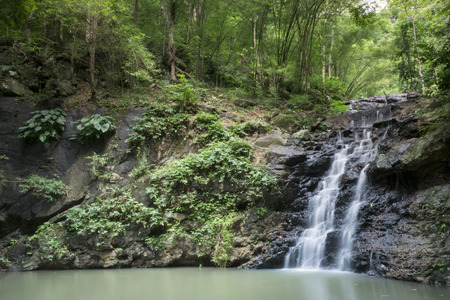 Khao sam lan waterfall in Khao sam lan national park, Thailandの写真素材