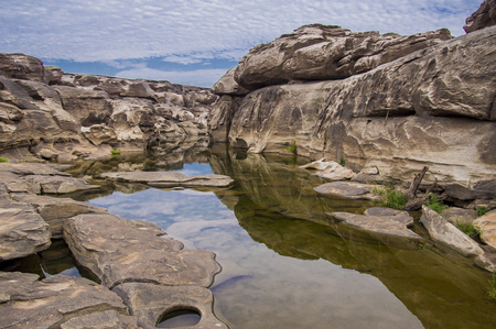 Grand canyon of Thailand / stone mountain at Sam Phan Bokの写真素材