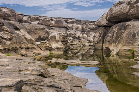 Grand canyon of Thailand / stone mountain at Sam Phan Bokの写真素材