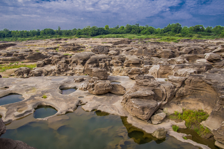 Grand canyon of Thailand / stone mountain at Sam Phan Bokの写真素材