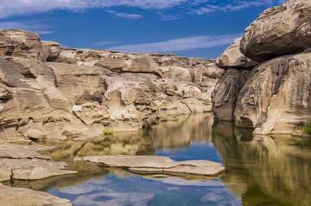 Grand canyon of Thailand / stone mountain at Sam Phan Bokの写真素材