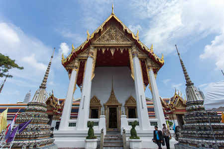 Bangkok - 28 September 2014: Photo walk and tourism at Wat Pho the thai temple in Bangkok Is a...