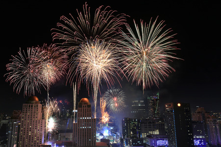 New Year celebration fireworks show