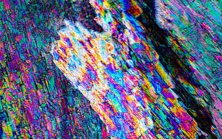 Crystal polarized light natrithiosunfat