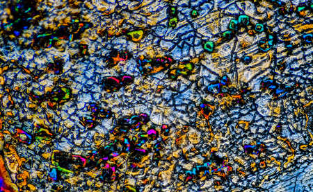 Crystal polarized light ferrous sulfate