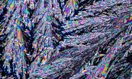 Crystal polarized light natrithiosunfat (Na2S2O3)の写真素材