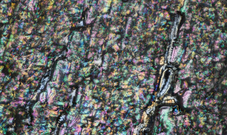 Copper sulfate crystals, with their striking blue hue and intricate formations, captivate the eye. These stunning crystals are widely used in chemistry, education, and industry.の写真素材