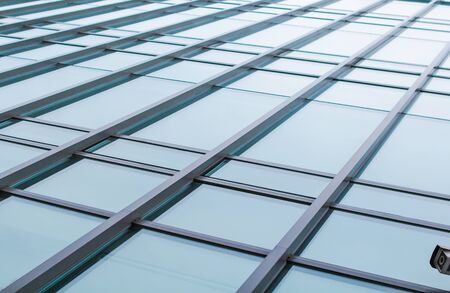 cctv and glass facade of modern Business building
