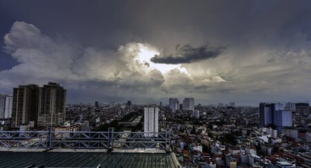 Hanoi view from the sky, Hanoi is the capital city of Vietnam, located in north Vietnamの写真素材