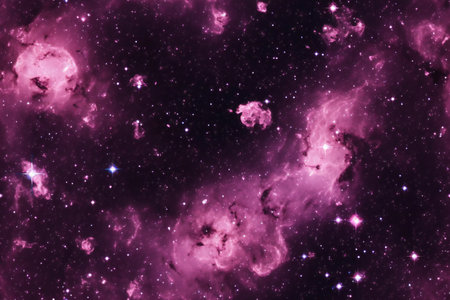 Star field in space a nebulae and a gas congestion.の素材