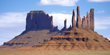 The Buttes of Monument Valley in Navajo Tribal Lands of Arizona and Utah USAの素材