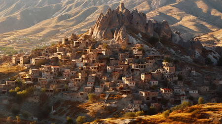 Cappadocia, Turkey. View of Cappadocia in the morning.の素材
