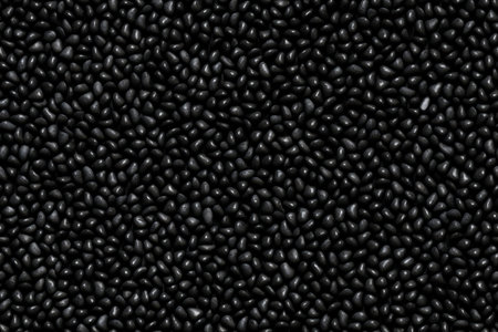 Black beans background. Black beans texture.の素材