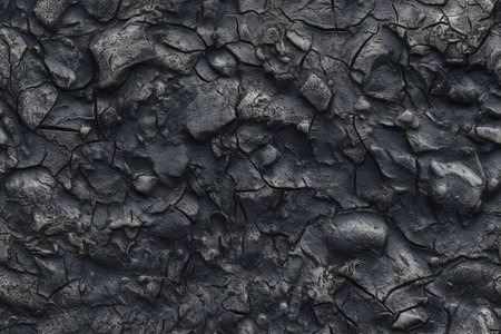 Background texture of cracked black earth. Abstract background and texture for design.の素材