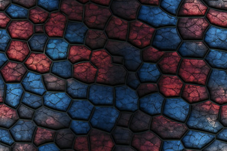 Abstract fractal background. Computer-generated illustration. Fractal art: cracked surface of the earth.の素材