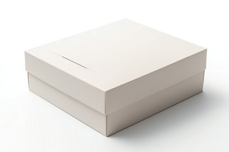 White box isolated on white background.の素材