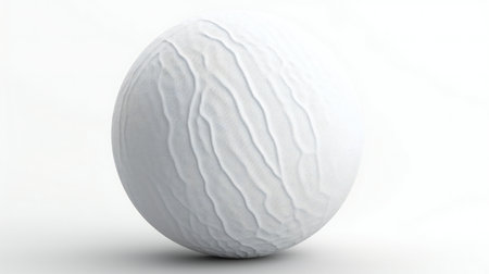 a white ball isolated in white studio background.の素材