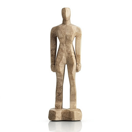 Wooden mannequin isolated on white background.の素材