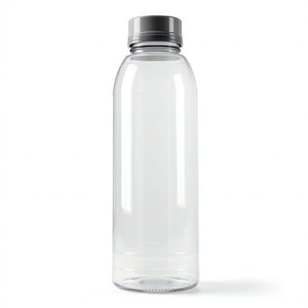 Bottle of water isolated on white background.の素材