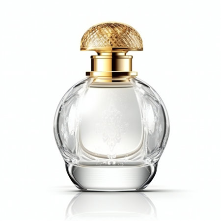 Perfume bottle isolated on white background.の素材