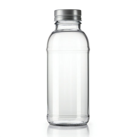 Bottle of water isolated on white background.の素材