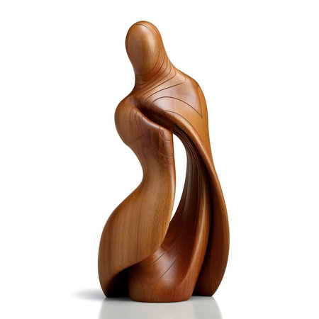 Wooden mannequin isolated on white background.の素材