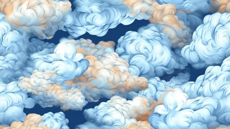 Clouds in the blue sky.の素材