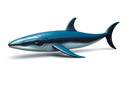 Blue shark isolated on white background.の素材