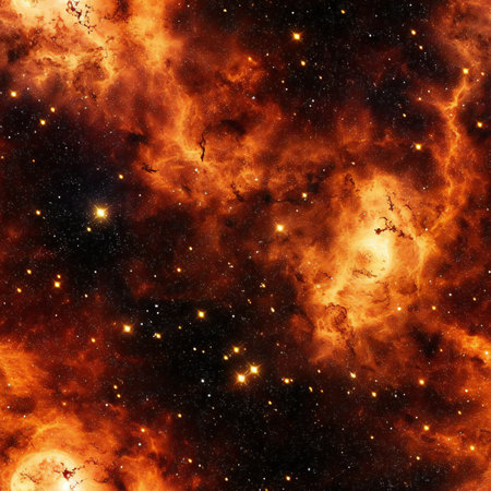 Star field in space a nebulae and a gas congestion.の素材