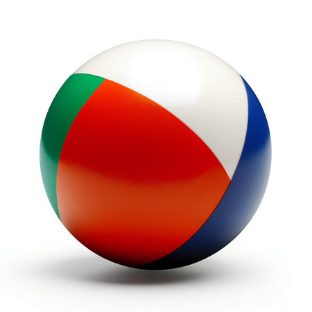 Beach ball isolated on a white background.の素材