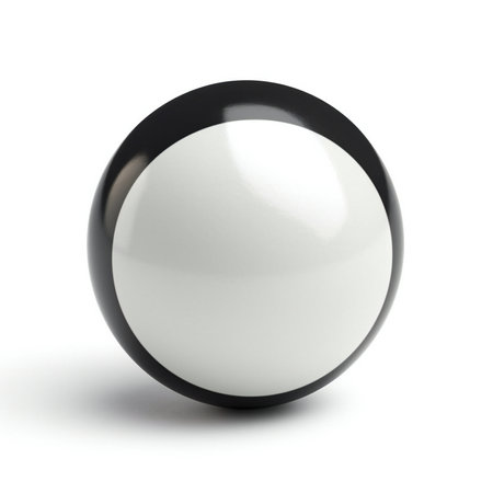 Black sphere on white background.の素材
