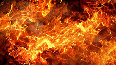 blaze fire flame texture background - close up of fire flames backgroundの素材