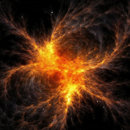 Abstract space background with stars and nebula,の素材