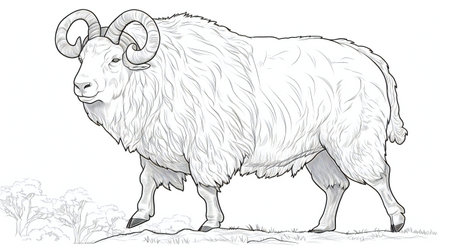 Sheep, sketch for your design.の素材