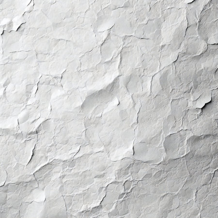 White crumpled paper as a background texture. Close up.の素材