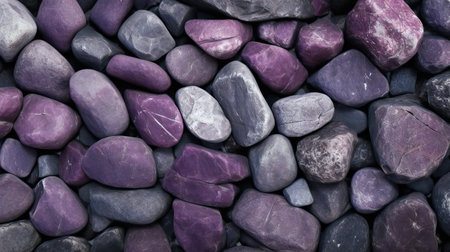 Texture of purple stone pebbles as a background. Macro.の素材