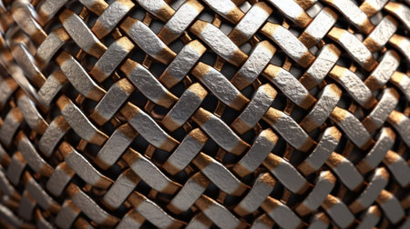 Wicker texture as a background. Close-up image with selective focus.の素材