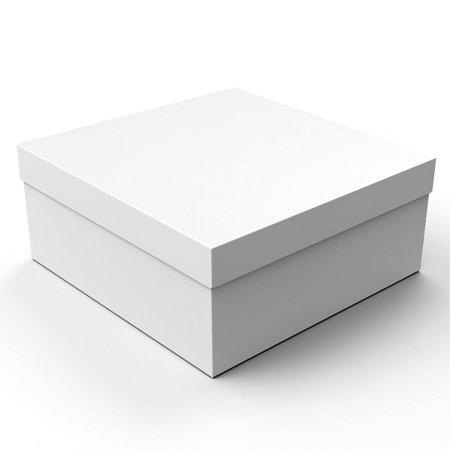 White box isolated on a white background.の素材