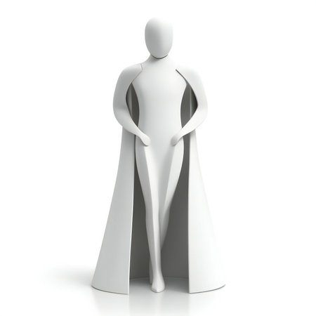 man in a cape. illustration on white backgroundの素材