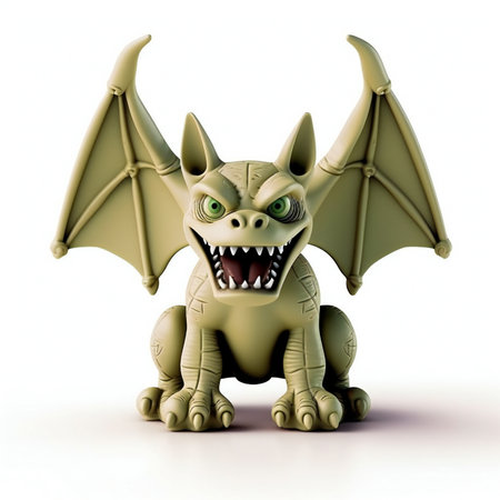 a cute green cartoon dragon isolated on white backgroundの素材