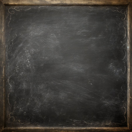 Chalk rubbed out on blackboard, chalkboard background or textureの素材