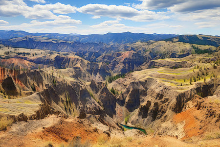 Scenic view of Painted Hills in Oregon, United States.の素材
