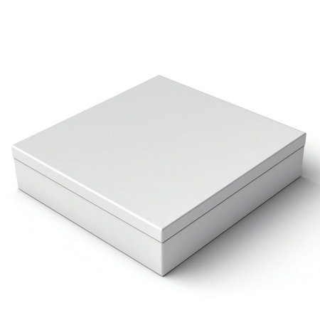 White box on a white background.の素材