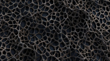 Close-up of black textured background with embossed patternの素材