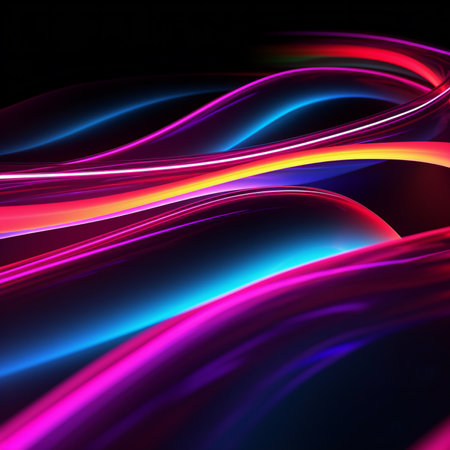 abstract background with smooth lines in blue, red and purple colorsの素材