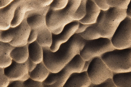 Close up of a sand dune texture. Abstract background and texture for design.の素材