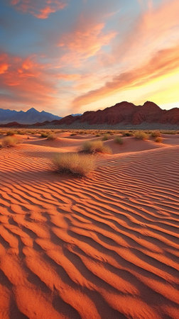 Sunset in the desert of Namib Naukluft National Park, Namibiaの素材